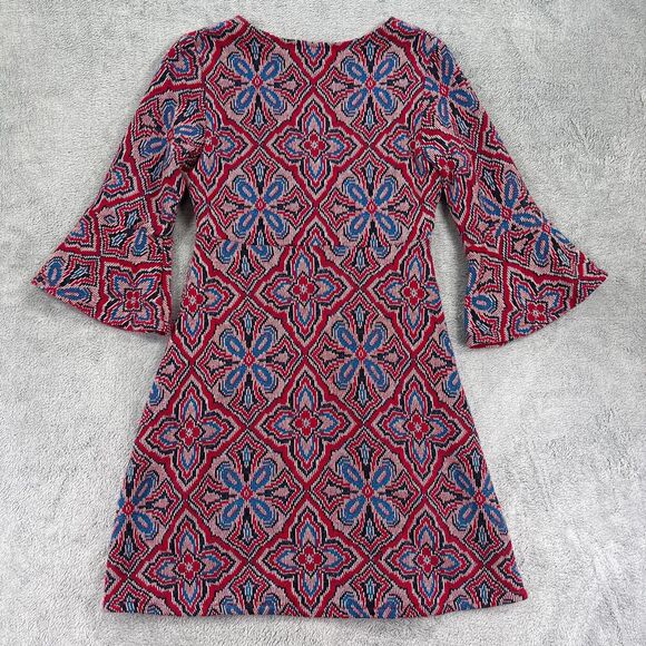 Maeve By Anthropologie Abito Barrie Sweater Dress Womens XS Petite Red Knit Wool - Picture 2 of 11